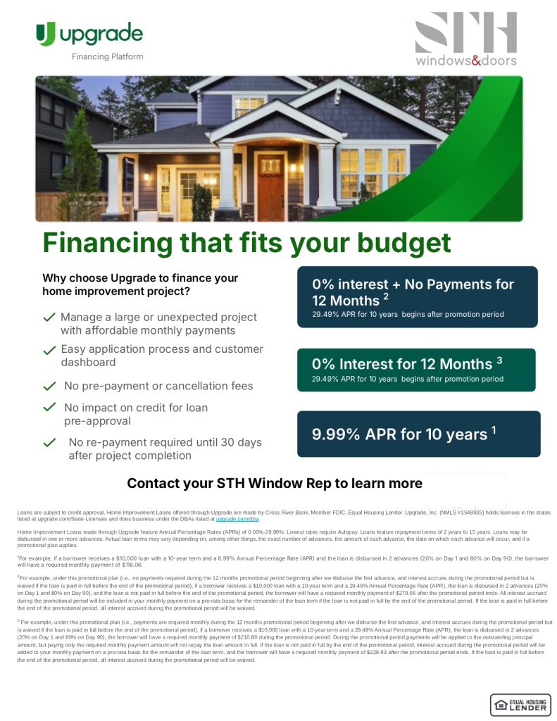 Tampa Windows and Doors Financing Options